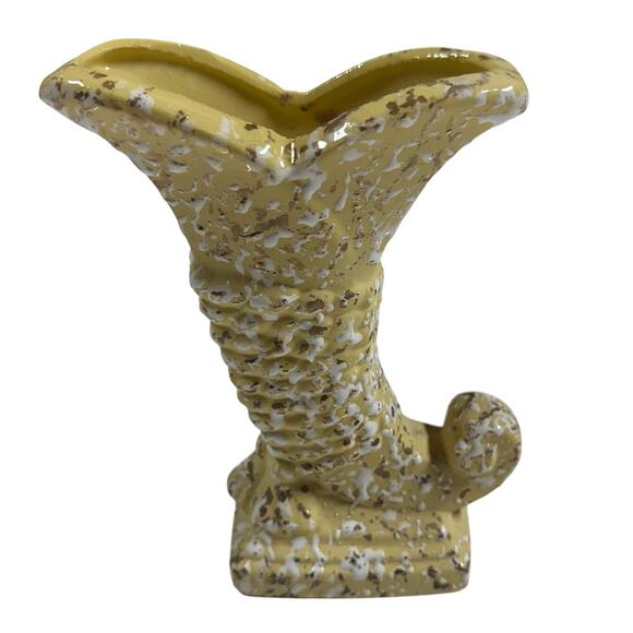 Vintage MCM Savoy Speckle Vase Splatter Art Cornucopia Excellent Condition - Picture 1 of 7